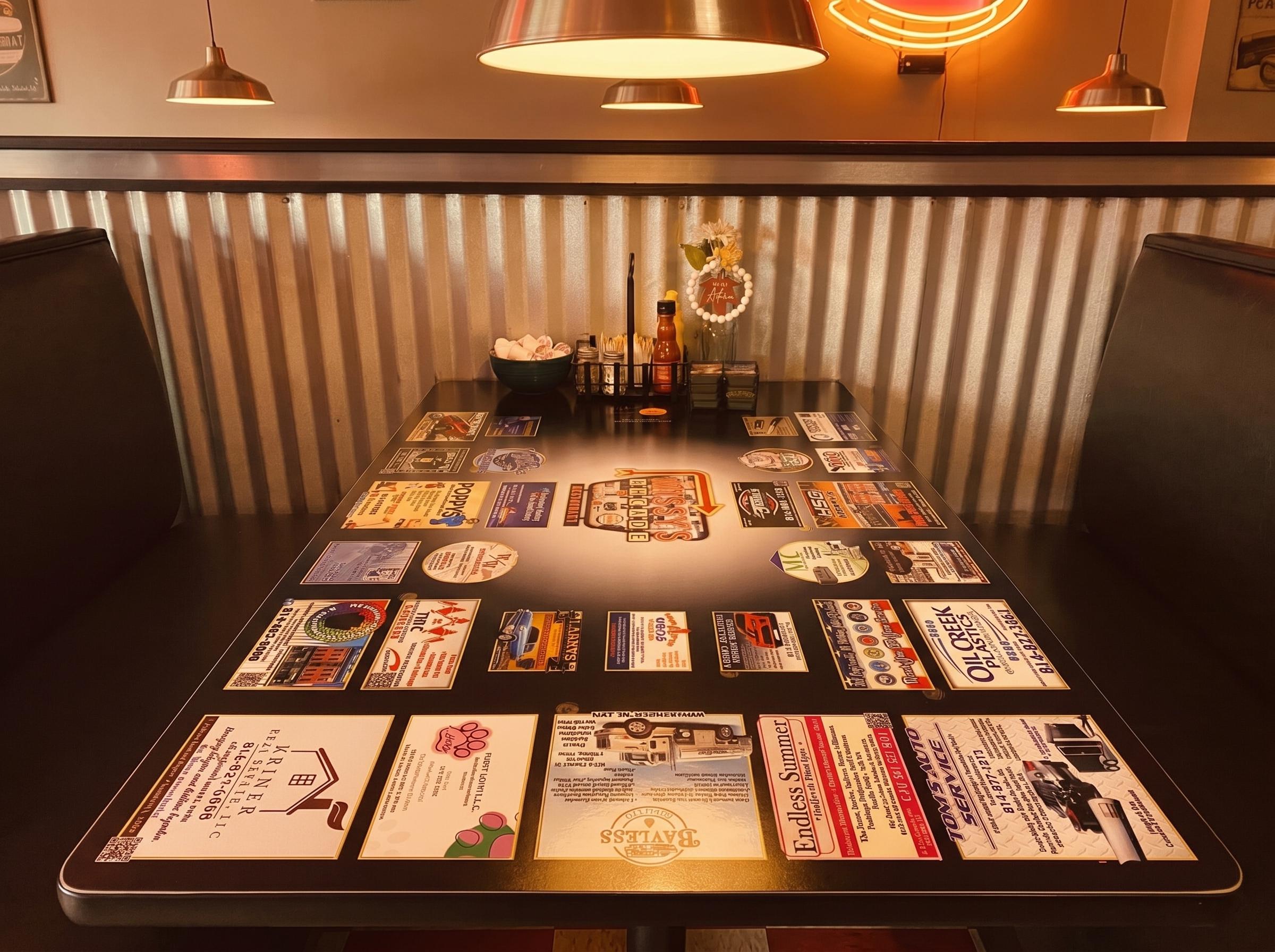 Local business tabletop celebrating community building